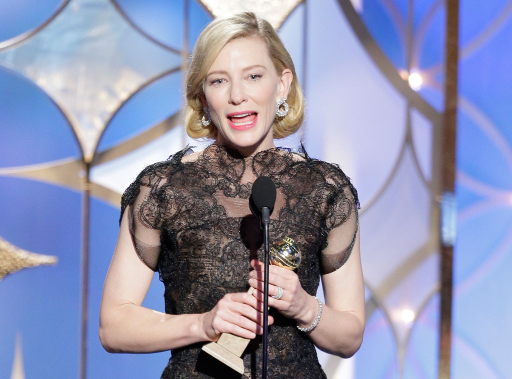Cate Blanchett's 'Blue Jasmine' Dress Brings Drama To The Red Carpet  (VIDEO, PHOTOS)