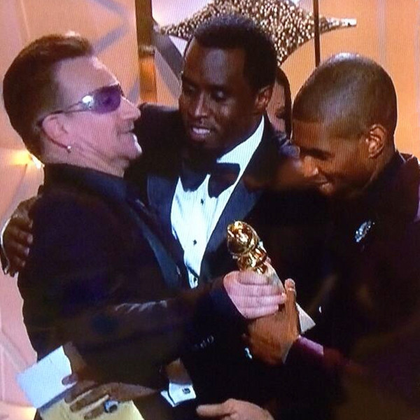 Diddy Really Annoys Bono at the Golden Globes: See the Awesome Pic!