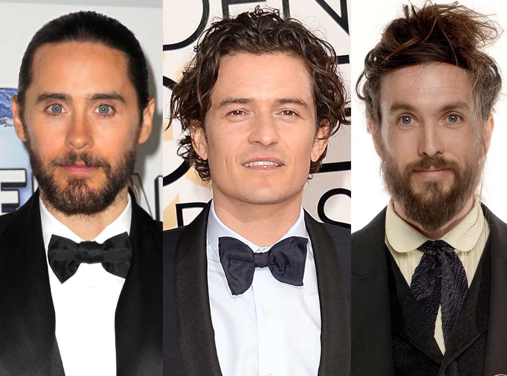 Jared Leto, Alex Ebert, Orlando Bloom, Golden Globe Awards, Bearded Hairy Guys