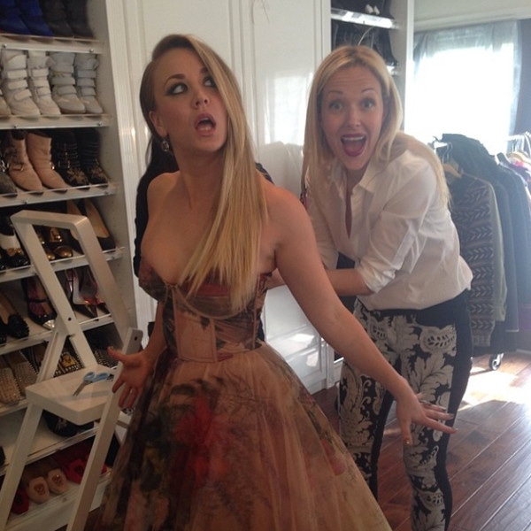 Golden Globes 2014: Behind-the-Scenes with Kaley Cuoco Golden Globes 2014: Behind-the-Scenes with Kaley Cuoco