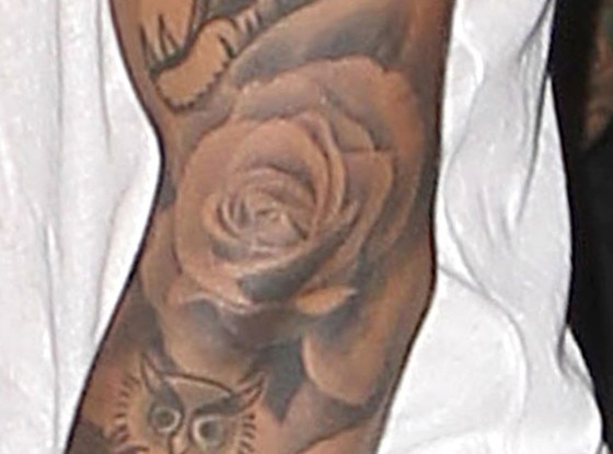 justin bieber rose tattoo