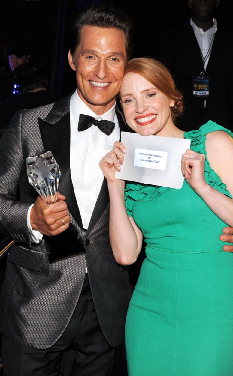 Matthew McConaughey, Jessica Chastain, Critics' Choice Movie Awards