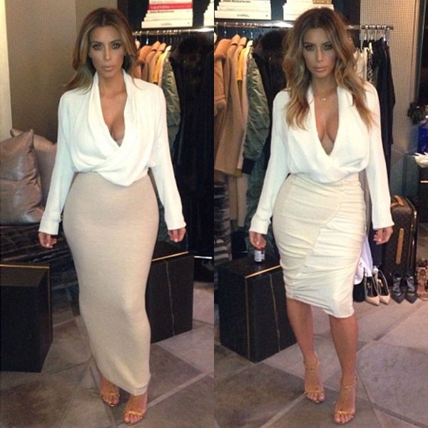 Long pencil outlet skirt kim kardashian