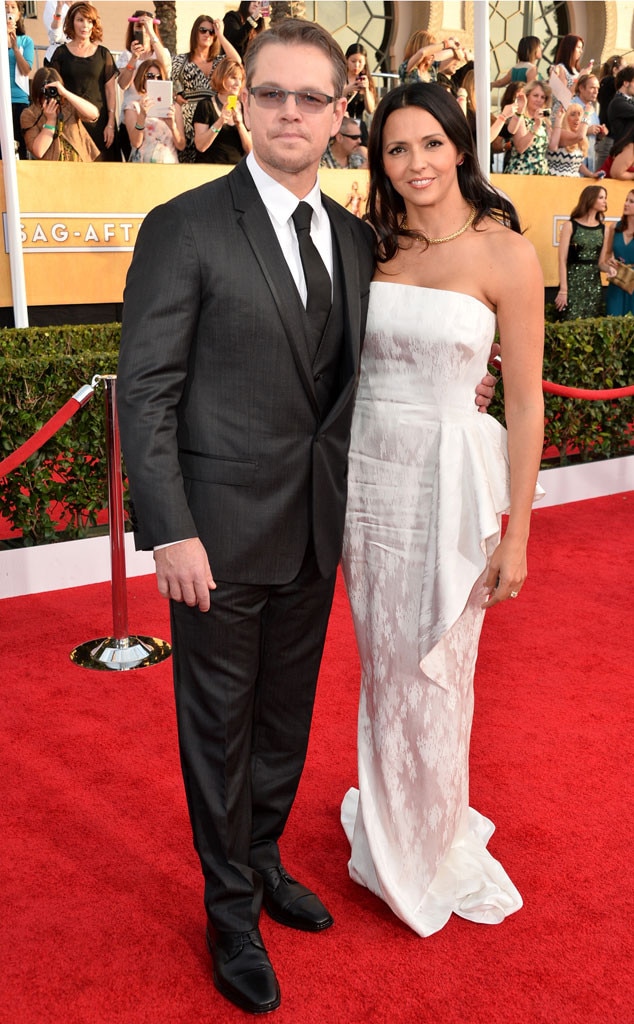 Matt Damon & Luciana Barroso from 2014 SAG Awards: Red Carpet Arrivals ...