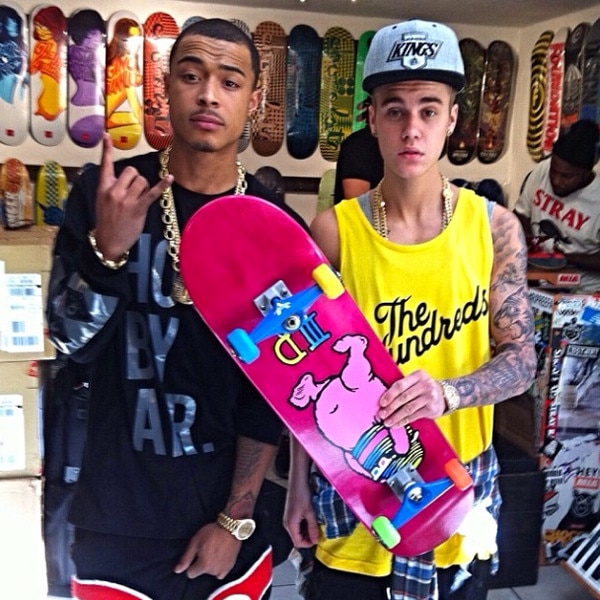 Justin bieber shop skateboarding photoshoot