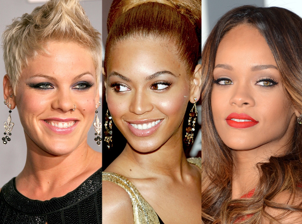 Beyonce, Pink, Rihanna, Grammy Hair