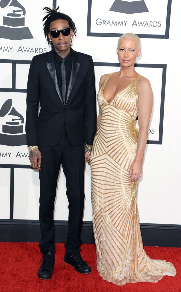 Wiz Khalifa & Amber Rose from 2014 Grammys: Red Carpet ...

