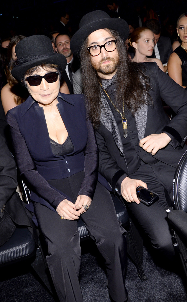 Yoko Ono & Sean Lennon from 2014 Grammy Awards: Celebs' Candid Moments ...