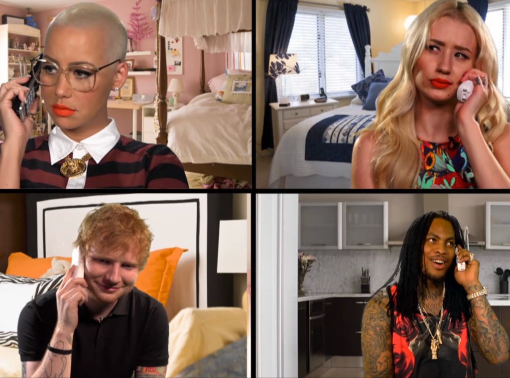 Ed Sheeran, Amber Rose, Iggy Azalea, Waka Flock Flame