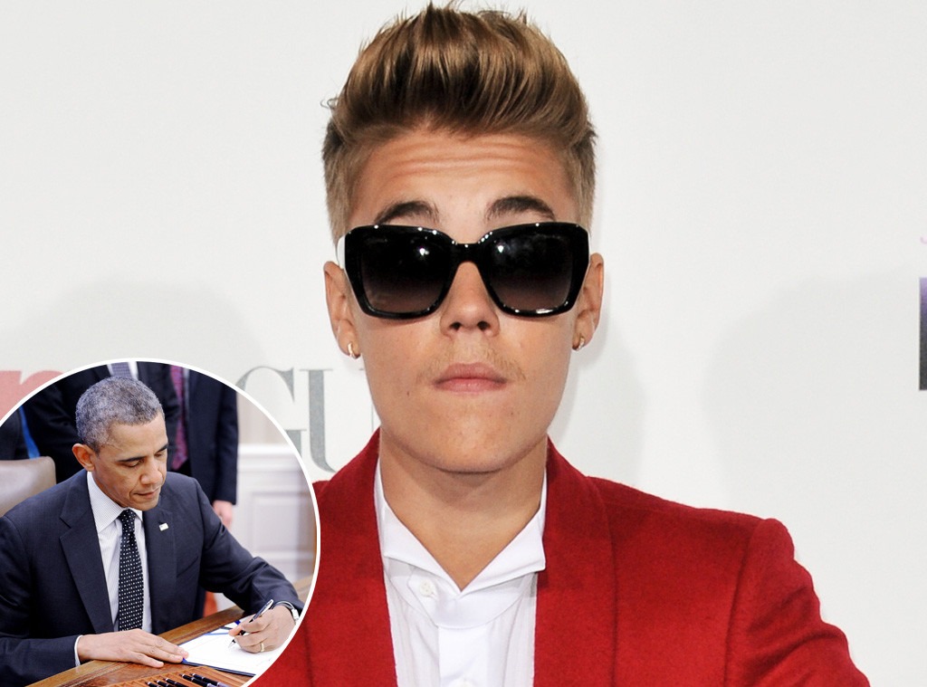 Justin Bieber, Petition, Barack Obama