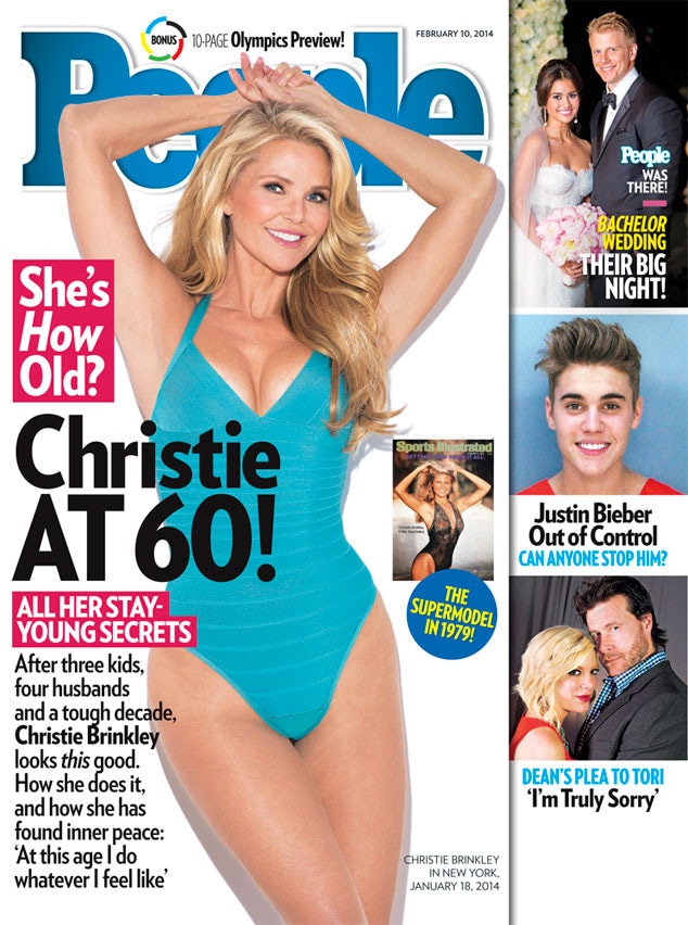 Christie 60, Flaunts Cleavage in Sexy Swimsuit - E! Online