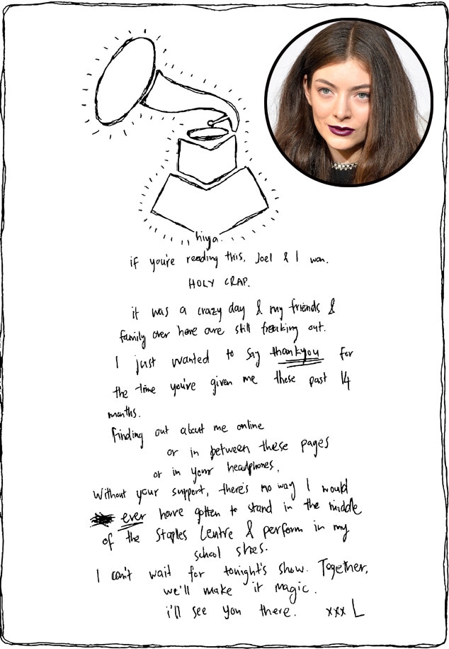 Lorde, Letter
