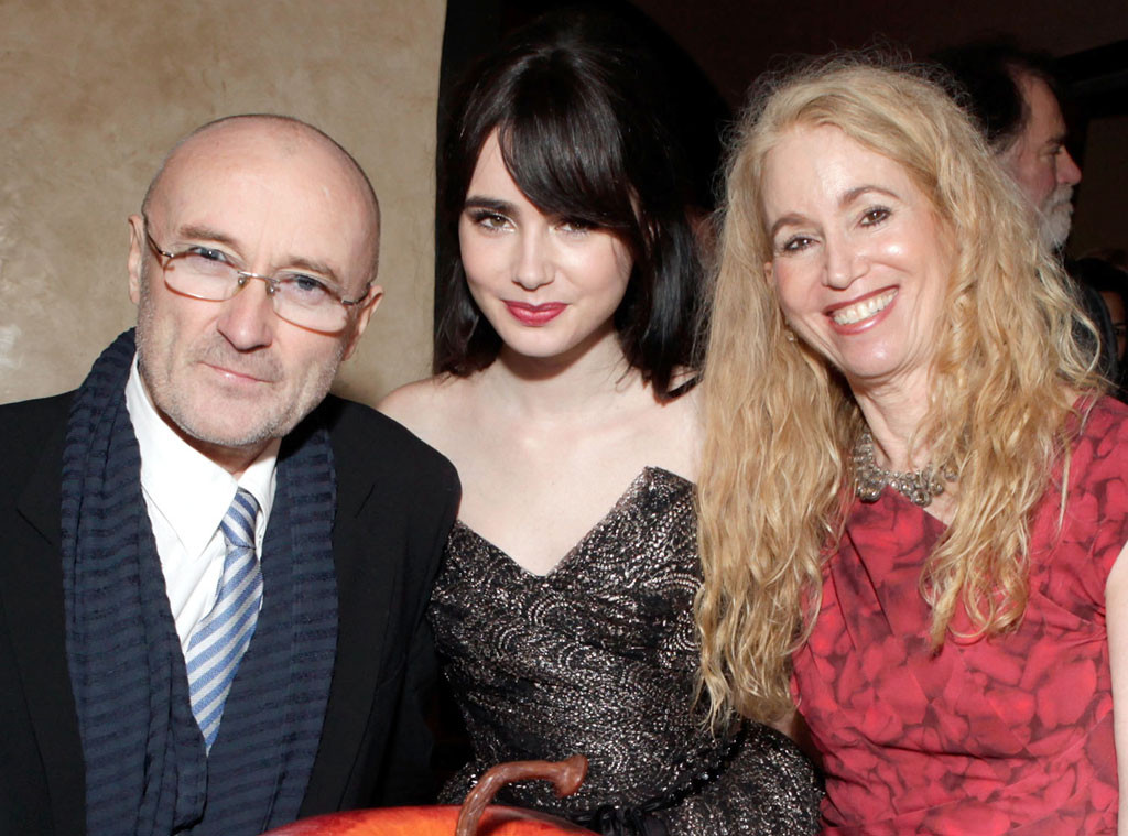  Phil Collins, Lily Collins, Jill Tavelman, Celeb Parents