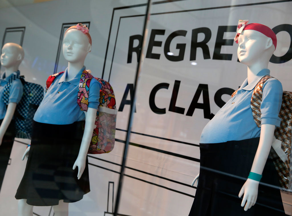 This Mall Uses Pregnant Schoolgirl Mannequins to Send a Message - E! Online  - UK