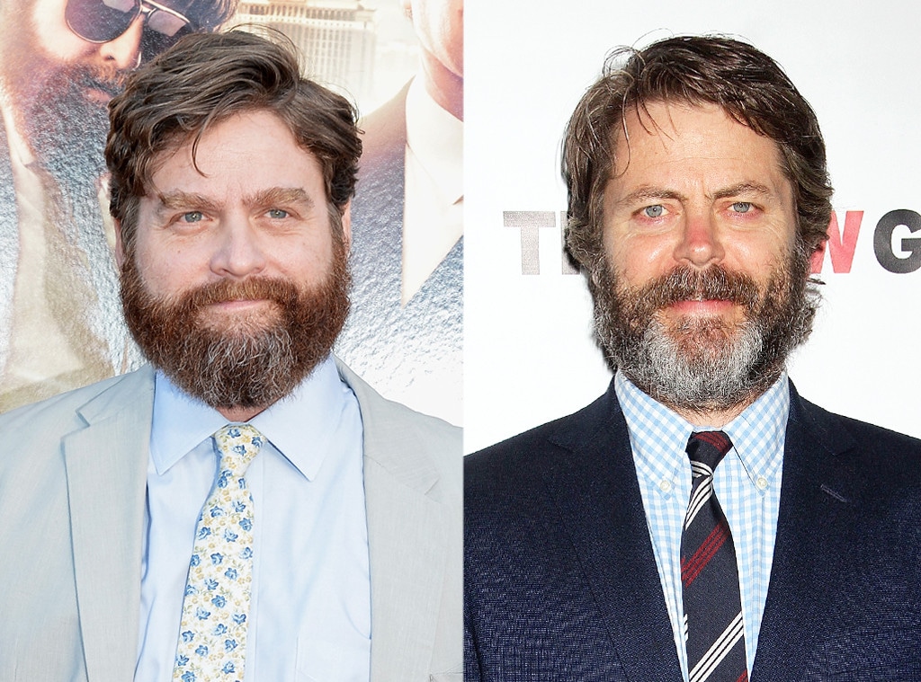 Zach Galifianakis, Nick Offerman, Twins Born Years Apart