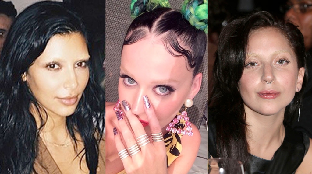Kim Kardashian, Katy Perry, Lady Gaga, Stars Without Eyebrows, Bleached