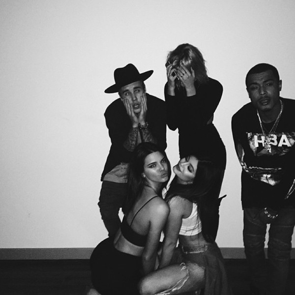 Hailey Baldwin, Kylie Jenner, Kendall Jenner, Justin Bieber