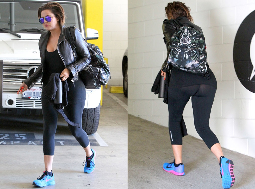 Khloe Kardashian, See Through Workout Pants