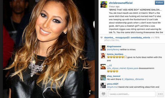 Chris Brown Slams Adrienne Bailon & Tamar Braxton—Get the