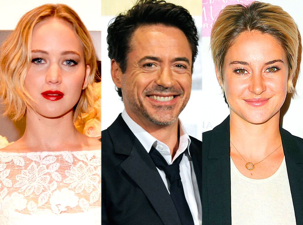Jennifer Lawrence, Robert Downey Jr., Shailene Woodley