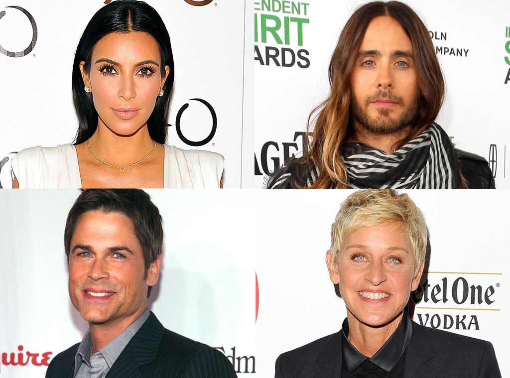 Kim Kardashian, Jared Leto, Rob Lowe, Elle DeGeneres
