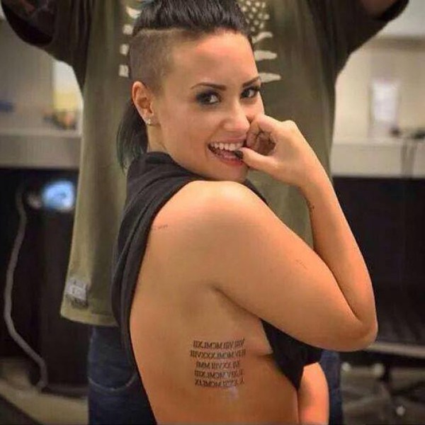 Demi Lovato Serves Up Major Side Boob While Showing Off New Tattoo—find