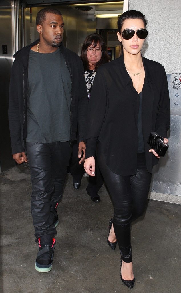 Kim Kardashian and Kanye West Wear Matching Balmain Outfits During Date ...