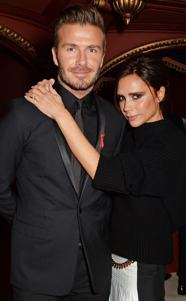 David & Victoria Beckham from Stars at the 2014 British Fashion Awards ...