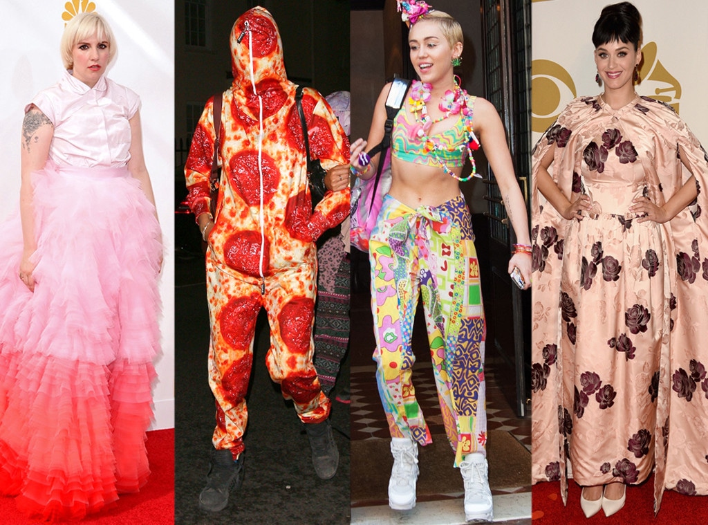 Lena Dunham, Cara Delevingne, Miley Cyrus, Katy Perry, Worst Dressed