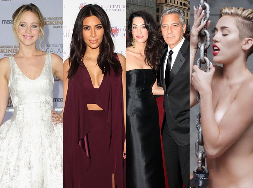 Google Top Searches, Jennifer Lawrence, Kim Kardashian, George Clooney, Amal Alamuddin, Miley Cyrus