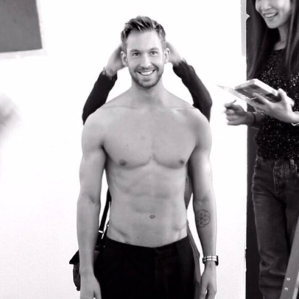 Look Calvin Harris Bulge Is on Full Display in Emporio Armani Pics