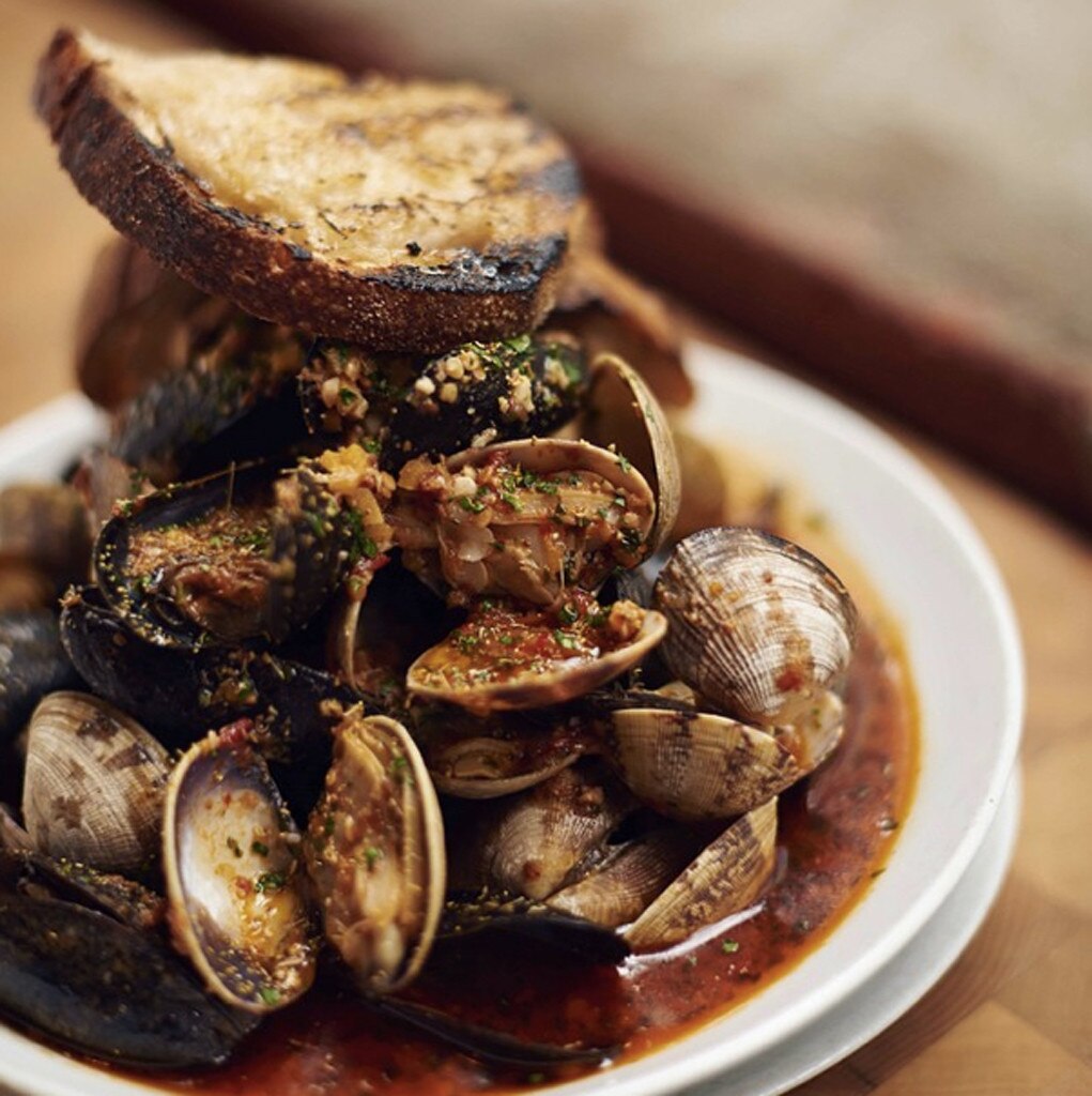 Mussels, Clams & Spicy Sausage from 50 Food Trends You Must Eat & Drink