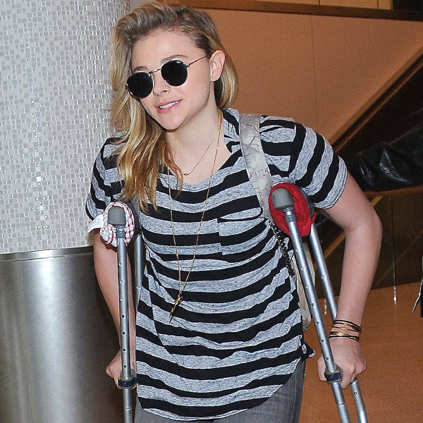 Chloë Grace Moretz on Crutches: Get the Scoop on Her Leg Injury