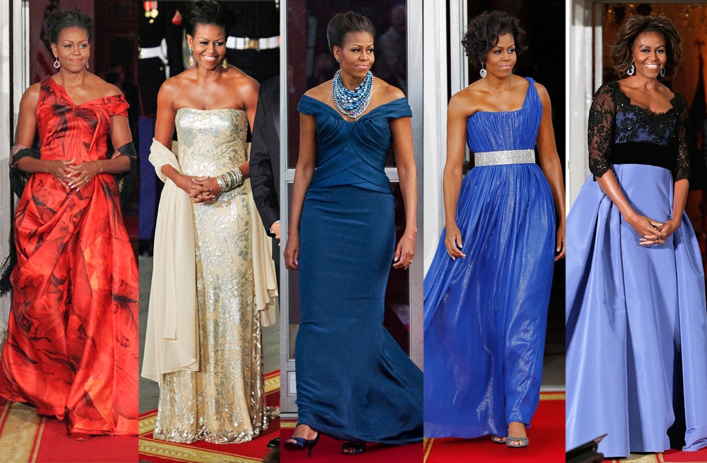 Michelle Obama, State Dinner Dresses 
