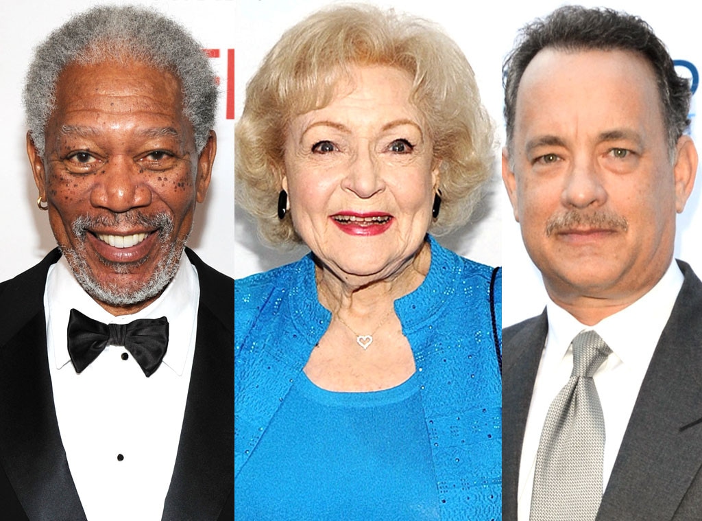 Tom Hanks, Betty White, Morgan Freeman