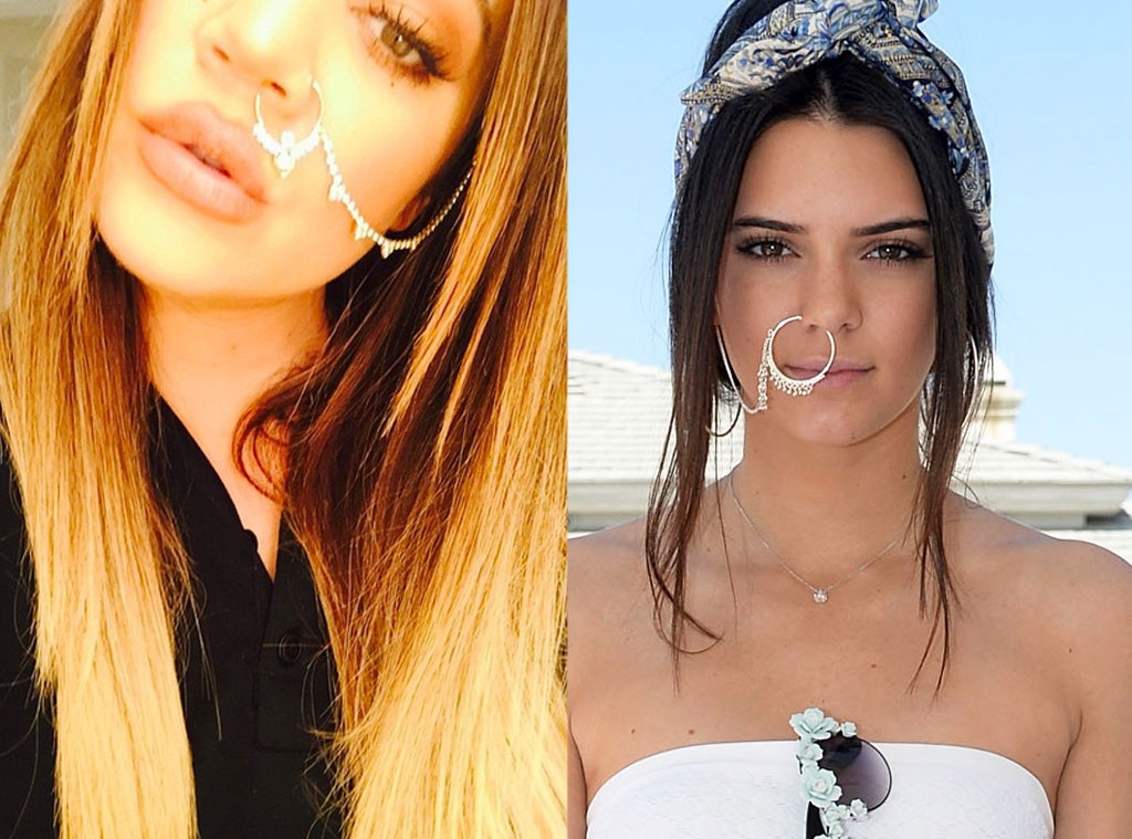 Kendall Jenner, Khloe Kardashian, Nose ring