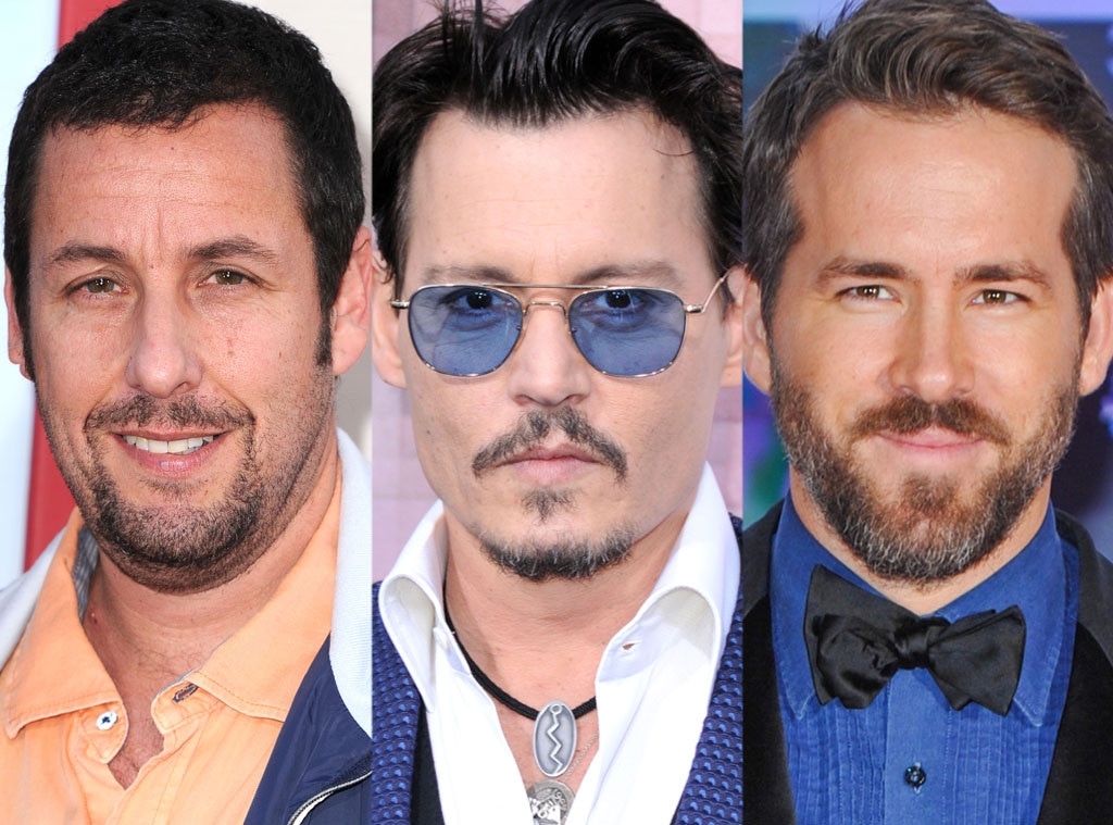 Adam Sandler, Johnny Depp, Ryan Reynolds