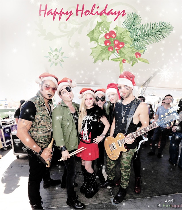 Avril Lavigne from Celebrity Christmas Cards E! News