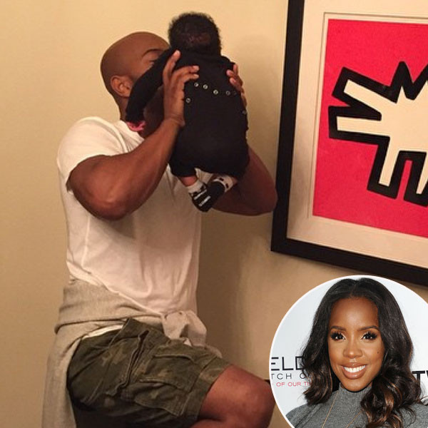 Kelly Rowland Posts Pic of Baby Titan Getting a Kiss From His Daddy! - E! Online