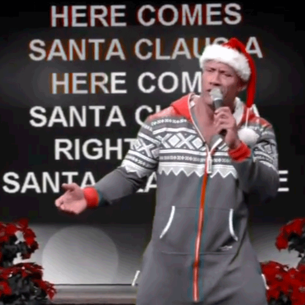Dwayne Johnson Rocks a Onesie and Sings Christmas Songs—Watch! E! Online