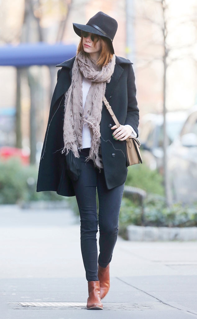 Emma Stone from Celebs in Coats | E! News