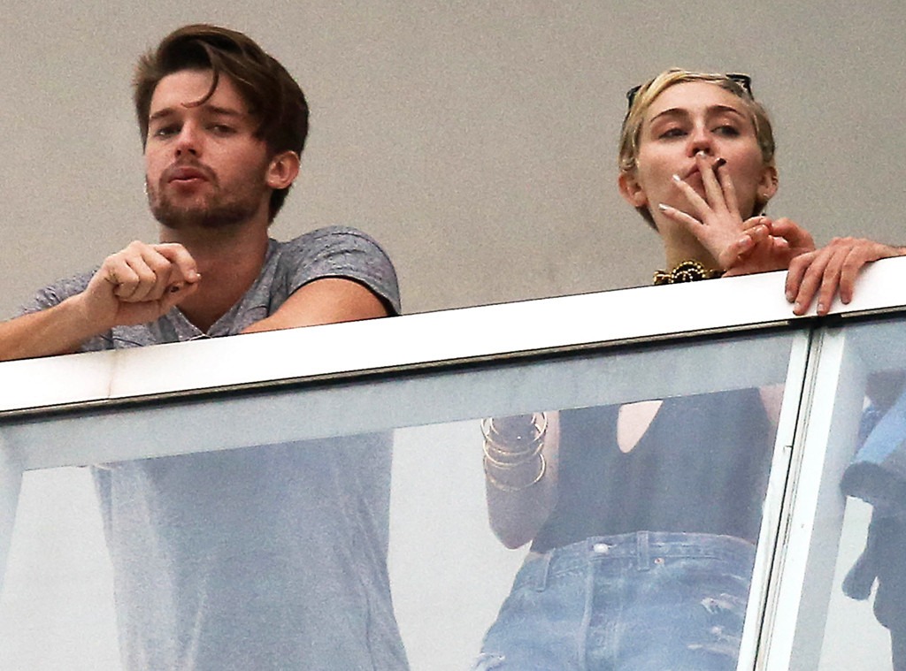 Miley Cyrus And Patrick Schwarzenegger Smoke In Miami E News