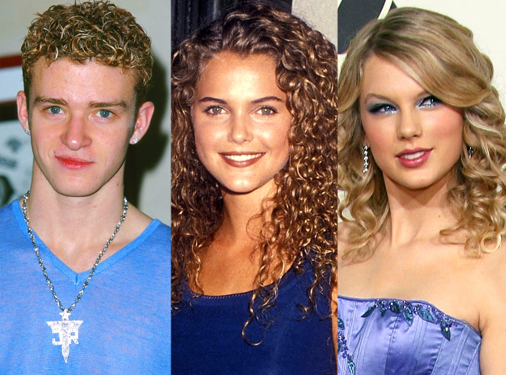 Justin Timberlake, Keri Russell, Taylor Swift, Curls
