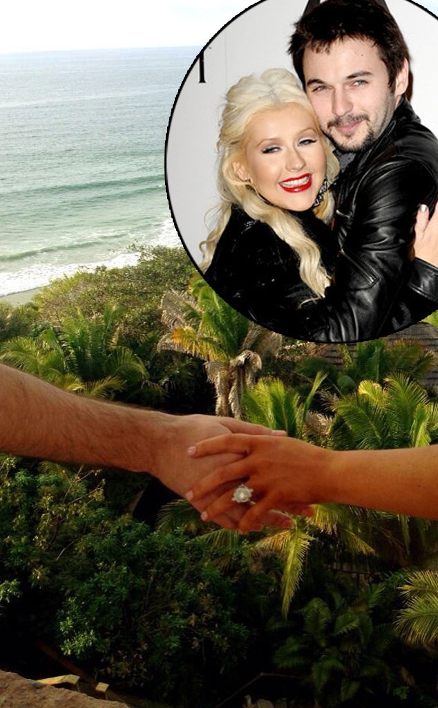 Christina Aguilera, Matt Rutler Engagement Twitter