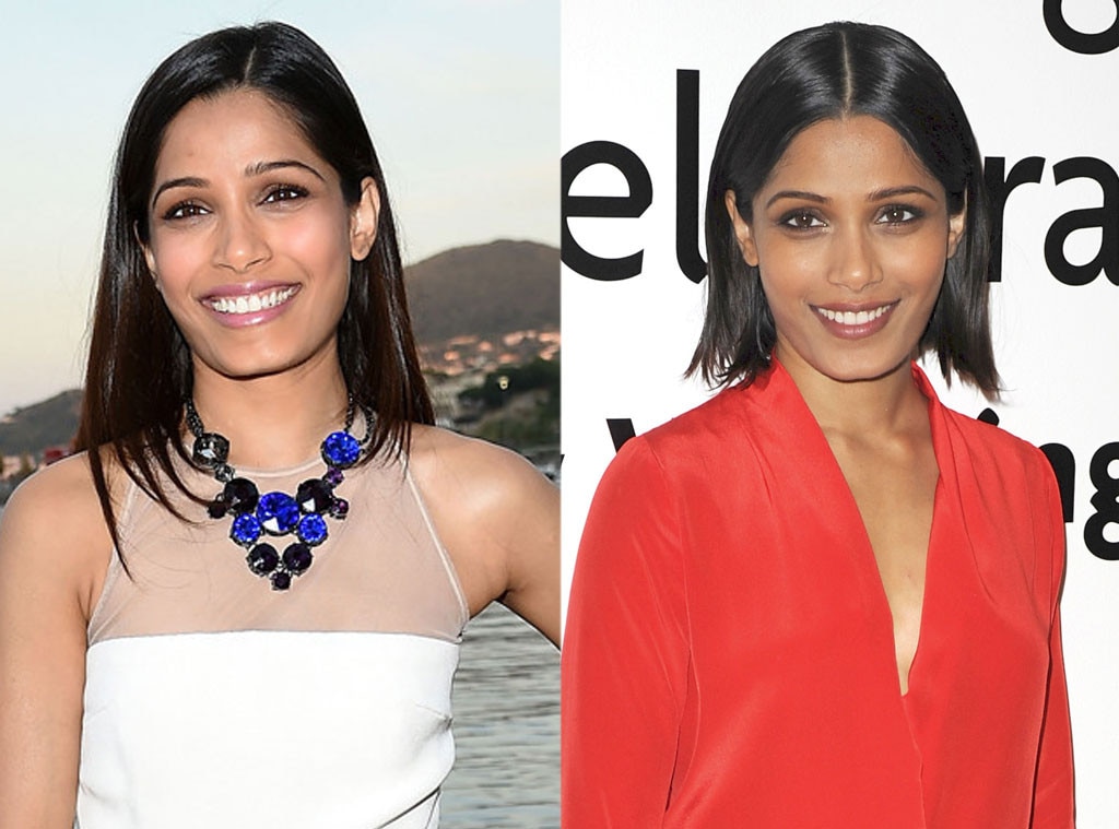 freida pinto celebrity haircut hairstyles