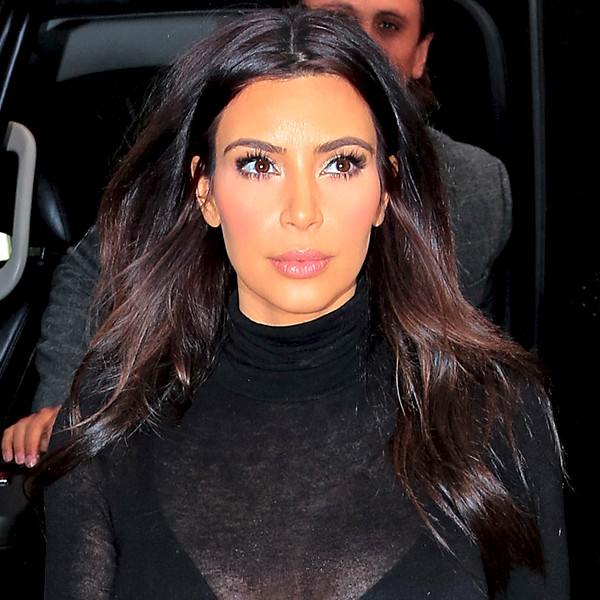 Kim Kardashian Shows Major Cleavage in See-Through Shirt: Photo 3323391, Kanye West, Kim Kardashian, Sheer Photos
