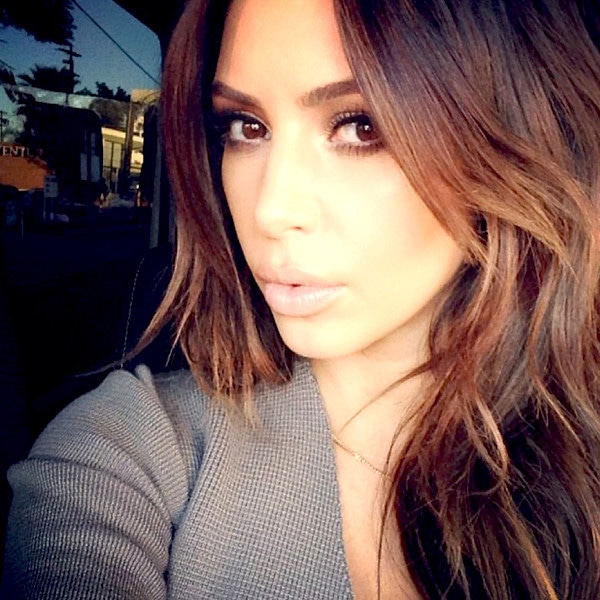 Kim Kardashian, Brunette, Hair