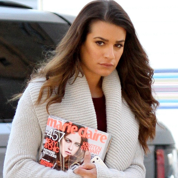 Lea Michele Reads All About Kristen Stewart on the Set of Glee