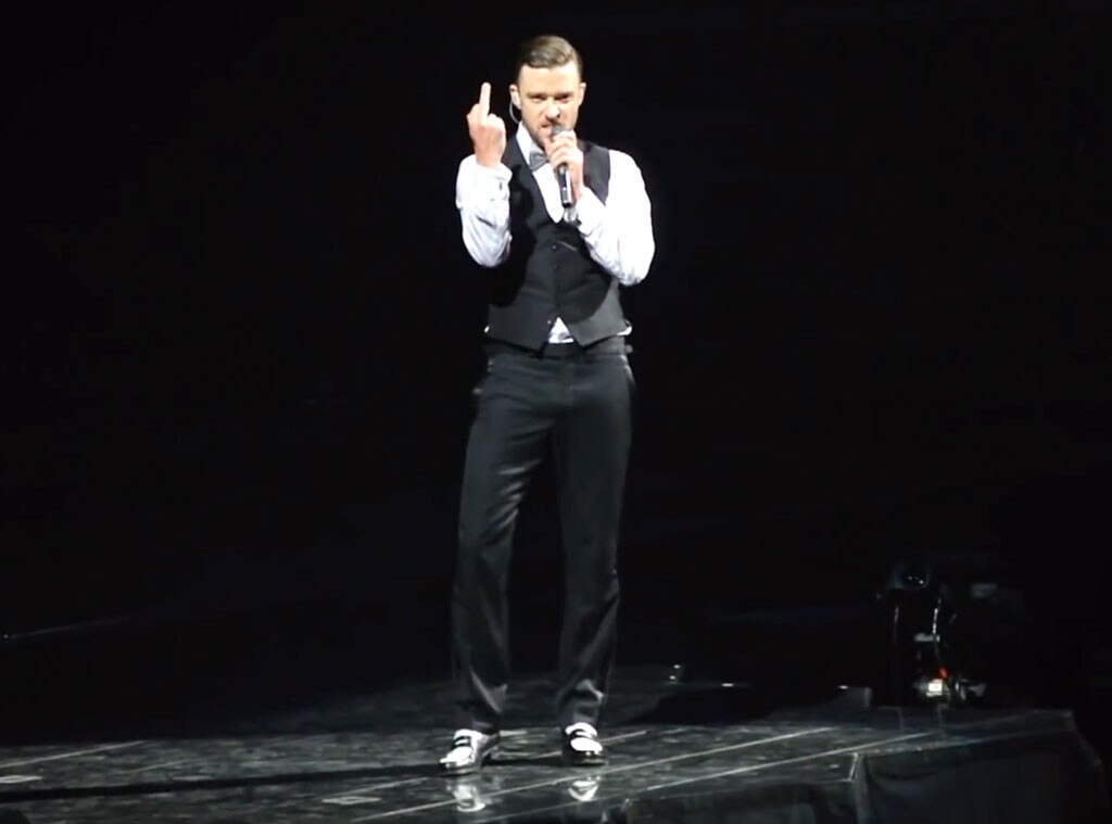 Justin Timberlake Gets Flipped Off By Fan In Concert—Watch Now!