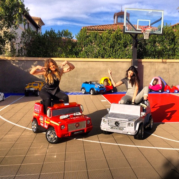 Khloe Kendall Show Off Their Sweet Toy Cars E Online Ca